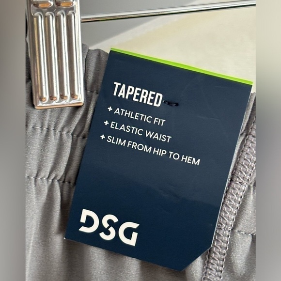 NWT Men’s Running Pants in Gray by DSG Size L Tapered Athletic Fit Elastic Waist - Picture 2 of 7